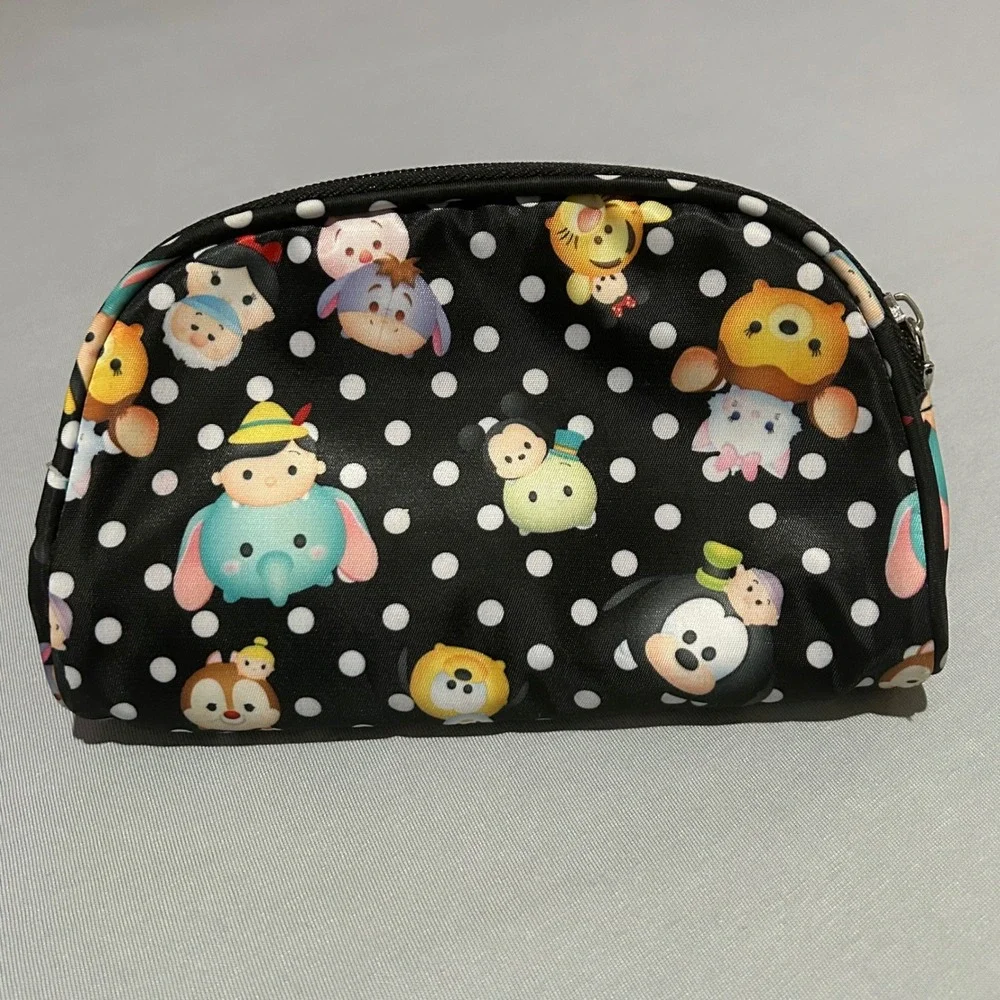 Disney Tsum Tsum London Soho Cosmetic Bag Black‎ Polka Dot Travel Makeup